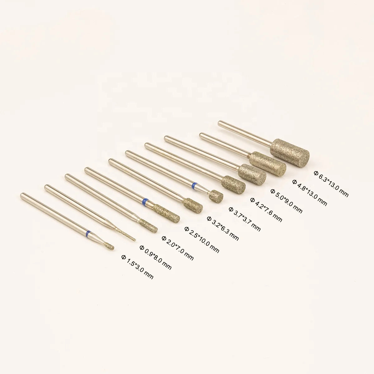 2.35mm Stainless Steel Shank F M Barrel Safety Professional Efile Wholesale Manicure Cuticle Russian Nail Drill Bits Diamond