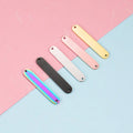 Stainless Steel Mirror Polished Rectangle Strip DIY Jewelry Findings Waterproof Bar Charms for Bracelet Making