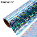 SINOVINYL Holographic Crack Light Blue DIY Water Cup Decals Permanent Vinyl  Adhesive Sticker Craft Sheet