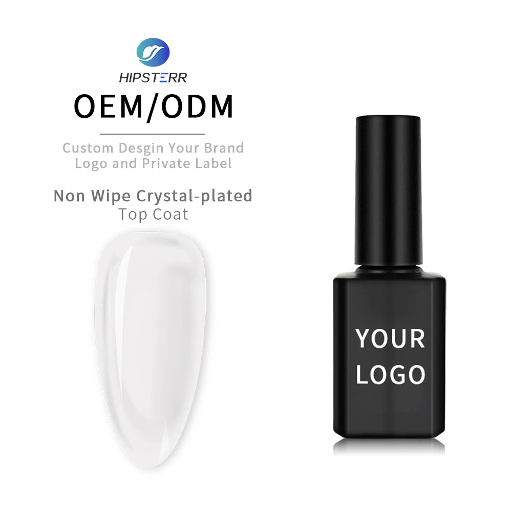 Free Sample Private Label Non Wipe Top Coat Gel Polish Led UV Gel Polish Vendor Transparent Gel Polish
