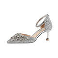 Bridal Shoes Wedding High Heels for Women Rhinestone Lady Pump Female Luxury Evening Party Prom Ball Business Dress Career Shoes
