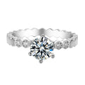 Elegant Ring Jewelry 1ct Moissanite Engagement Ring Silver 925 Jewelry Moissanite Ring Wedding