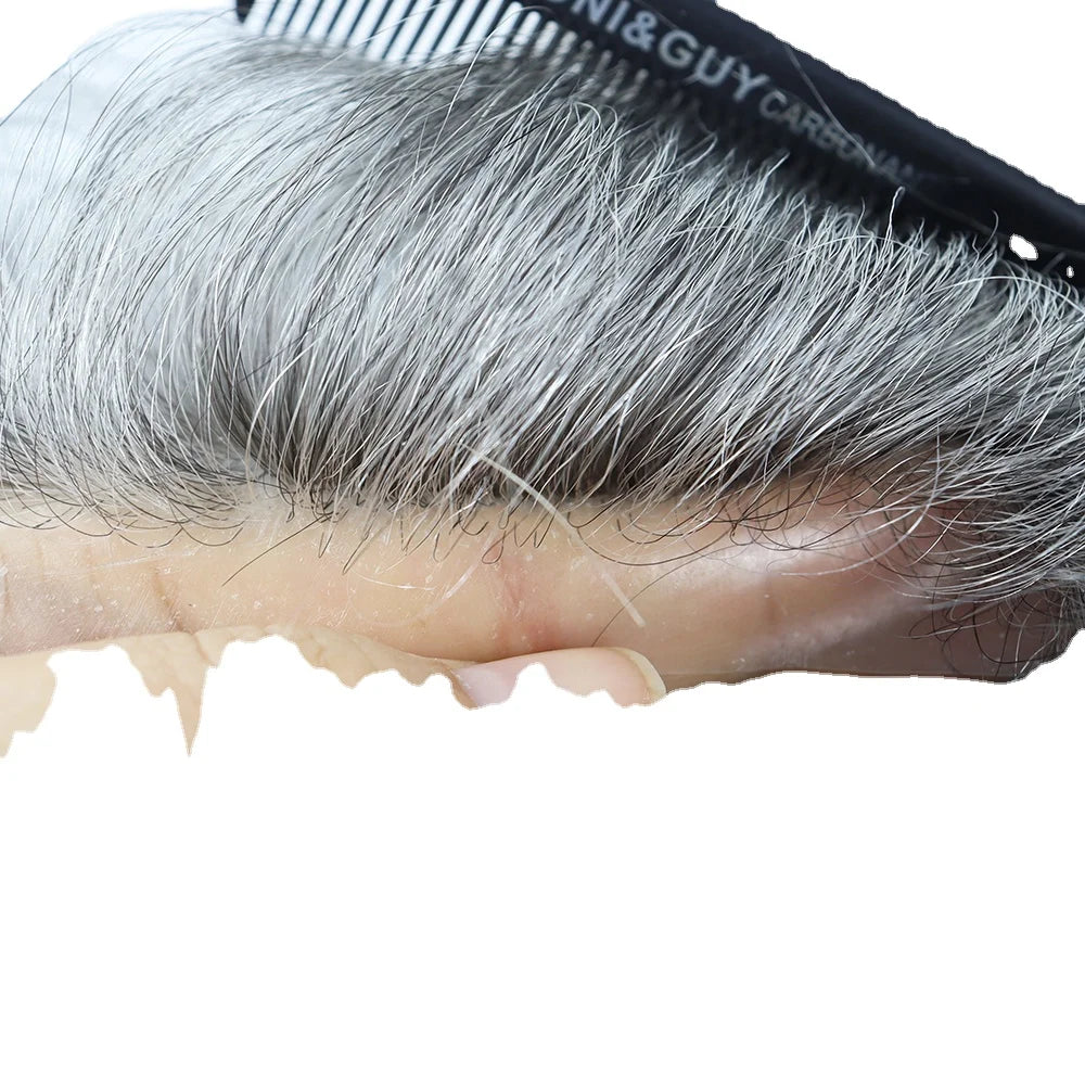 Hot Selling Injection Skin Poly Invisible Toupee Real Human Hair for Men 100% Human Hair System Unit Capillary Prosthesis