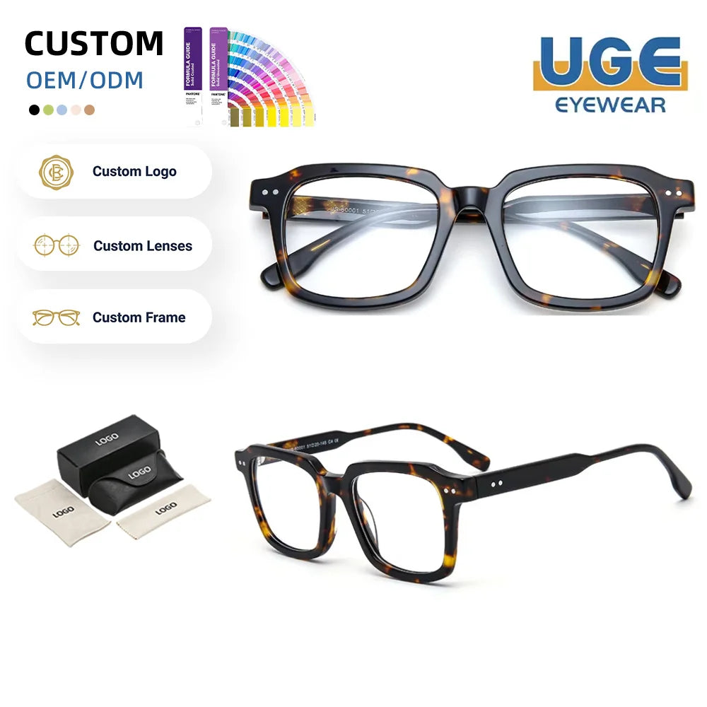 Fashionable Acetate Scratch Resistant Frame Eyeglasses Prescription Glasses Versatile Optical Frame Eyeglasses for Business