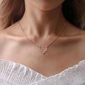 Christmas Crystal Antler Necklace Vintage Rhinestone Antler Choker Deer Antler Pendant Necklace Chain Jewelry for Women