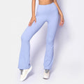 Fashion Bell Bottom Leggings for Women High Elastic Waist Solid Spandex/Nylon Boot Leg Pants Workout Fitness Bootleg Yoga