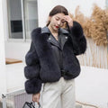 New Arrival Women's Winter Parka Full Pelt Genuine Real Fox Fur Jacket Hip Hop Style Waterproof with Polyester Lining