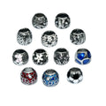 CZ Stone Setting 316 Stainless Steel 10mm Diameter Big Hole Round Spacer European Beads for Necklace Bracelet Making Findings