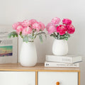 High-End Simple White Ceramic Vase for Fresh Flowers Green Plant Decor for Living Room Entrance Dining Table Tabletop