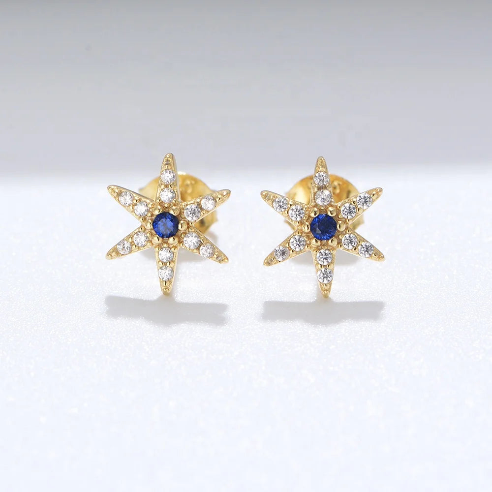 Hot Sale Women New Fashion Jewelry Earring Dainty Summer 925 Silver Starburst Earrings