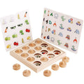 Educational Children Logic Thinking Matching Card Game Wooden Memory Chess Game