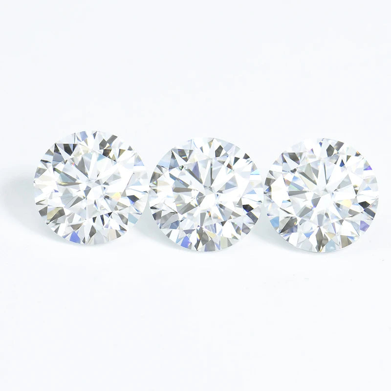 Supplier Top Quality Loose Moissanite Round Brilliant Cut 8Heart & 8Arrow Moissanite Diamond DEF White Color for Jewelry Making