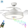 2022 42" Speaker Invisible Ceiling Fan Light Music with Remote Control App