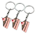 Cartoon Children's Key Chain Keyring  Metal Cake Gift for  Girl  Handbag Pendant Keychain for Women