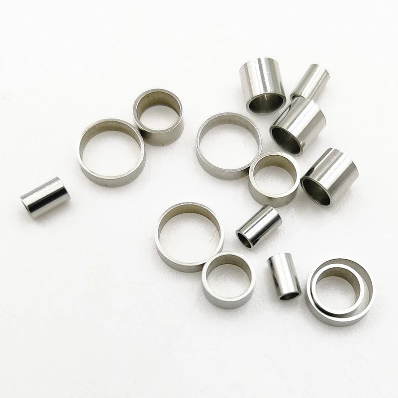 Customizable 3.5*5mm Tube Beads with 3mm Hole Stainless Steel DIY Bracelet Component