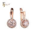 FJ Fallon Fashion Jewelry Earrings Plated in 585 Rose Gold Two Tone Brass Based