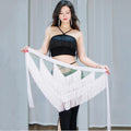 2025 New Elegant Triangle Dynamic Tassel Scarf Belly Dance Performance Practice Waist and Hip Wrapping Scarf