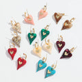 Factory Price Luxury Coloured Heart Earrings Trend Valentine Day Acrylic Hoop Earrings for Women