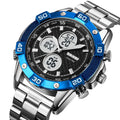 Skmei 1838 Quartz Analog Digital Men Watch Sport Relojes Hombre Stainless Steel Wrist Watch