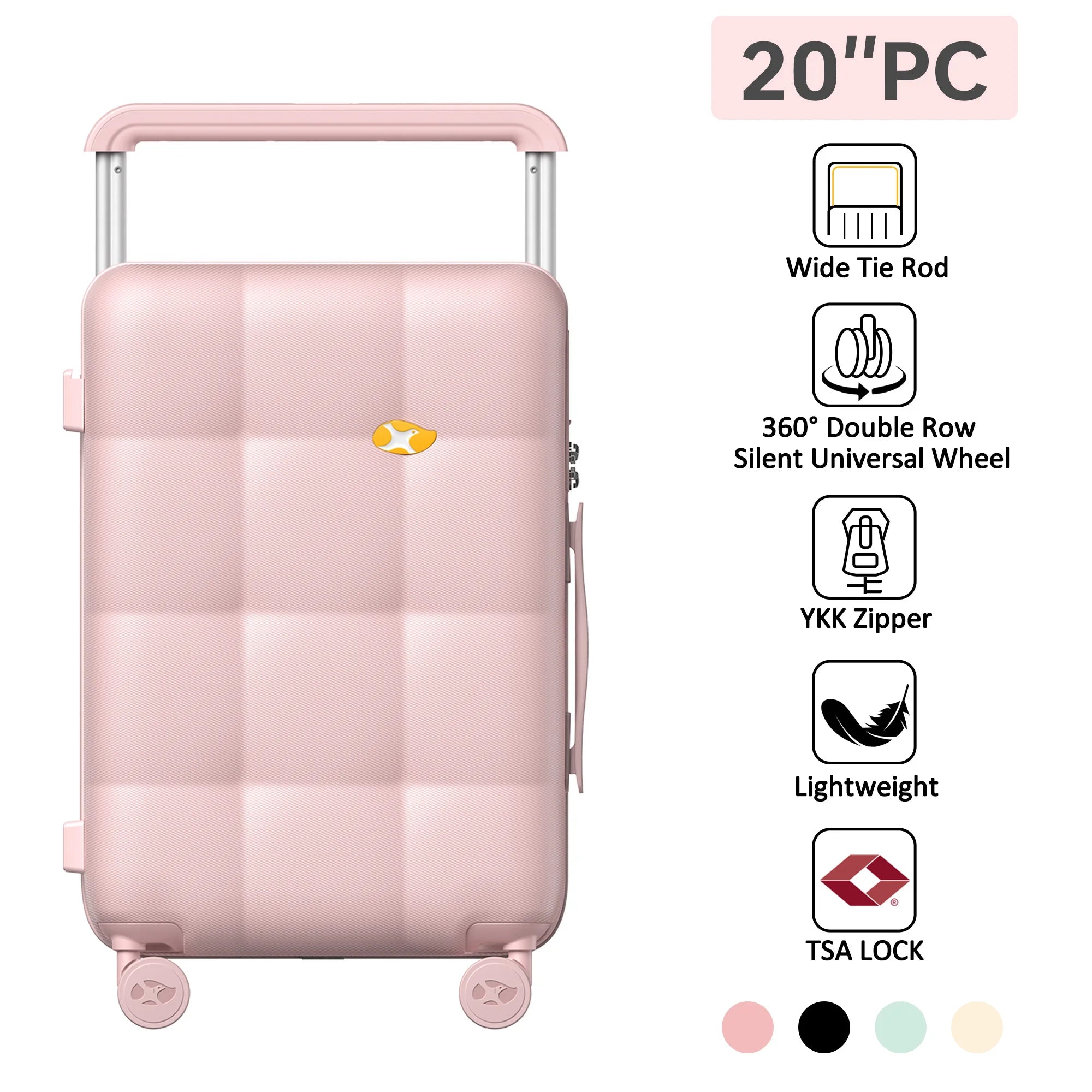 Custom Manufacturer Multicolored Carry Ons Bag USB Charging Trolley Case Pc Wide Trolley 20" Business Travel Luggage Suitcase