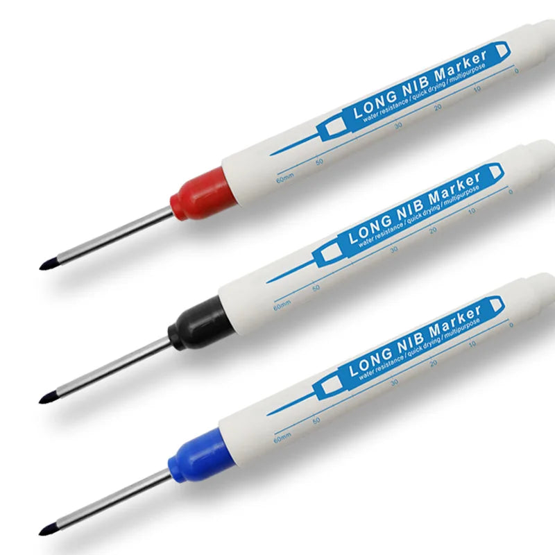 30mm 1mm Point Marker Pen Long Nosed Construction Drafting Woodworking Tools Pencil Deep Hole Long Nib Marker