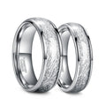 OAHLAN Wholesale 4/6/8mm Tungsten Carbide Rings Men Women Dome Polished Meteorite Inlay Ring Wedding Bands Fashion Jewelry