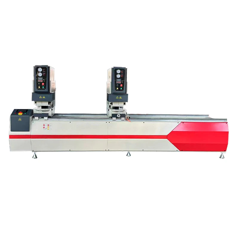 Two-Head Double-Sided Seamless UPVC/PVC Welding Machine with PLC Control for Window and Door Manufacturing
