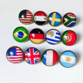 Manufacturer Custom Logo 287 National Country Flag Design Pins Stainless Steel Dome Glass Cabochon Brooch Lapel Pin