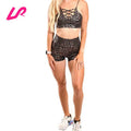 Wholesale Women's High Waist Breathable Yoga Shorts Custom Leopard Print Quick Dry Seamless Spandex Lightweight Anti-static