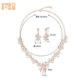 Wholesale Korean Bridal Jewelry Set for Women Fashion Rhinestone Necklace and Earrings Accessory Main Stone Zircon Chains