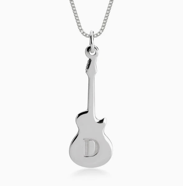 Inspire Jewelry Women's Stainless Steel Acoustic Guitar Pendant Necklace Trendy 18k Gold Plated Perfect Christmas Gift
