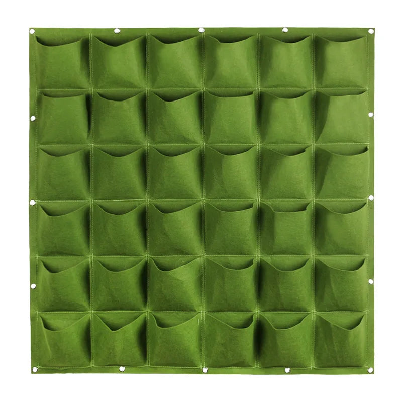 Outdoor Fabric Planter Fence Wall-mounted Vertical Planting Bag Garden Plants Grow Bags
