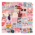 50Pcs Hot Self Love Graffiti Stickers Decorative Label for Luggage Laptop Guitar Notebook Skateboard Vinyl Waterproof Sticker