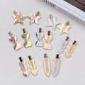 Glitter Small Gold Hair Clip Set Wholesale No Crease Heart Star Bow Hair Clips Metal Hair Accessories for Girls Women