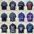 Hot Sale Cotton Custom Black Oversized Men T-shirt Heavyweight High Street Letter Graphic Printing COUGH SYRUP T Shirts for Men
