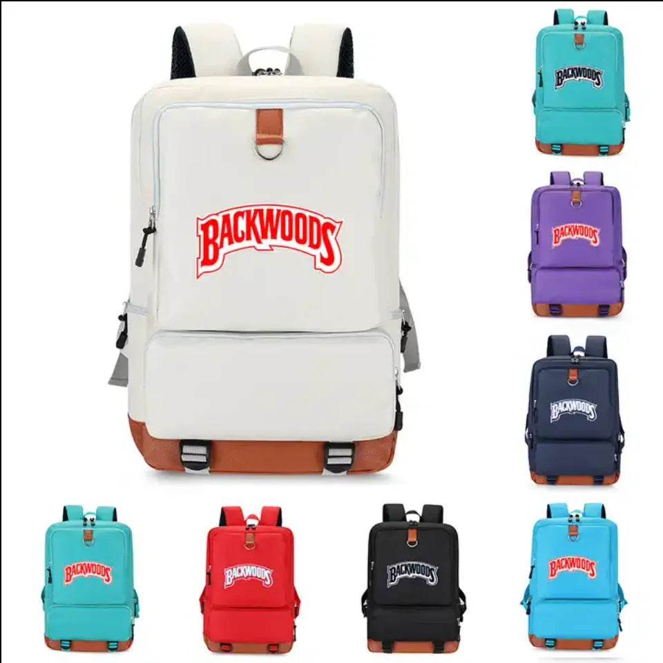 Custom Logo in Stock Back Pack Laptop Travel Book Bag RAW Cookie Runtz Back Woods Waterproof Oxford Backpack Bag for smoker