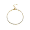 Bling Bling Shining Stainless Steel Crystal Bangle Bracelet with Sparkling Cubic Zirconia