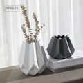 Merlin Living Geometric Polygon Ceramic Vase for Home Decor Nordic Vase Ceramic Decor Chaozhou Ceramic Factory Oem Wholesale MegaBDM