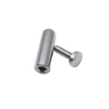 1/2\" Diameter Steel Desktop Table Standoffs Chromed Finish 1/4\"-D12X40 Fasteners for Material Hole Product Category Fasteners