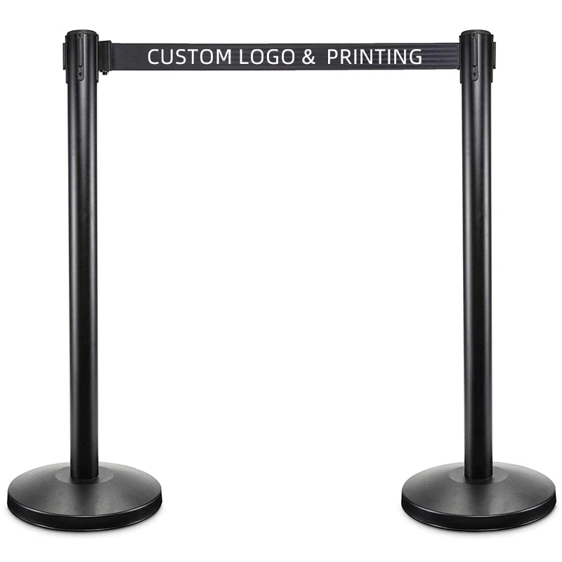 Jinke Custom Logo Retractable Belt Stanchion Post Set Store Cashier Crowd Control Queue Line Barrier MegaBDM