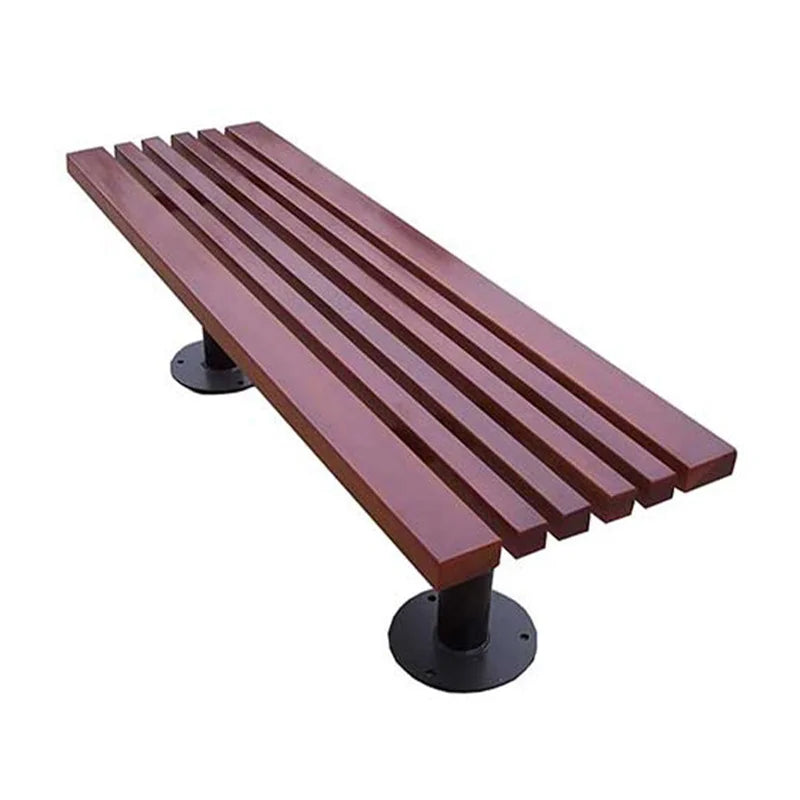 Outdoor Furniture Public Park Street Modern WPC Wood Backless Bench Seating Outside Garden Patio Decorative Seat Benches