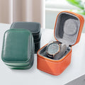 Orange and Black Custom Logo Leather Watch Storage Bag Luxury Portable Case with Customized Image Watch Boxes & Cases