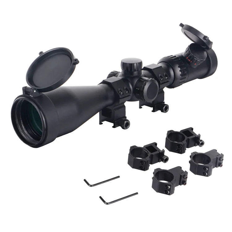 FOCUHUNTER 4-24X50E IP67 Waterproof Scope SF Long Range Telescopic Sight Shockproof Tactical Scope Red Green Reticle