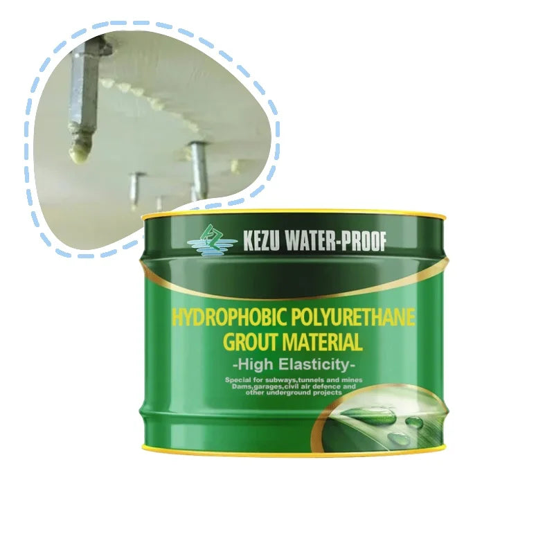 Kezu Waterproof Grouting Liquid Waterborne Polyurethane Water-blocking Trapping Agent Repairing Crack Water Solution Foaming Age