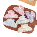 Floral Pattern Print Large Vintage Hair Claw Clip Acrylic Hair Claw Clips Glitter Non Slip Hair Barrette Jaw Clamps for women