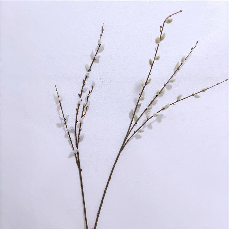 Artificial White Willow Decorative Branch and Fruit Plastic 76/82CM Realistic Handmade Soft Fashionable Modern Home Decoration