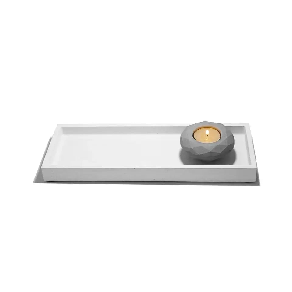 Factory Wholesale Modern Hot Selling Decoration Shower Tray Black Gray Waterproof Concrete Cement Storage Tray