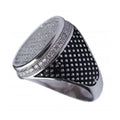 BOCAI Retro Rivet Pattern Inlaid Micro Zircon New Fashion Punk Silver Ring Men Rhodium Diamond Gift Men Wholesale Silver S925