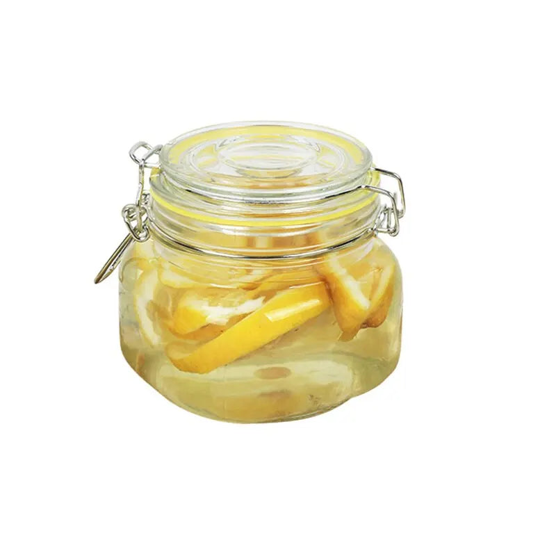 16oz Glass Food Storage Jar Containers Airtight With Seal Wire Fastening Clip Large Canister
