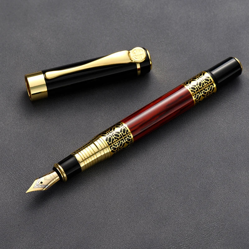 Hot Selling Promotional Office Stationery Custom Logo Fine Nib Metal Fountain Pen for Luxury Gift